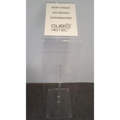 Expositor Informação Acrílico 5mm Porta folha A4